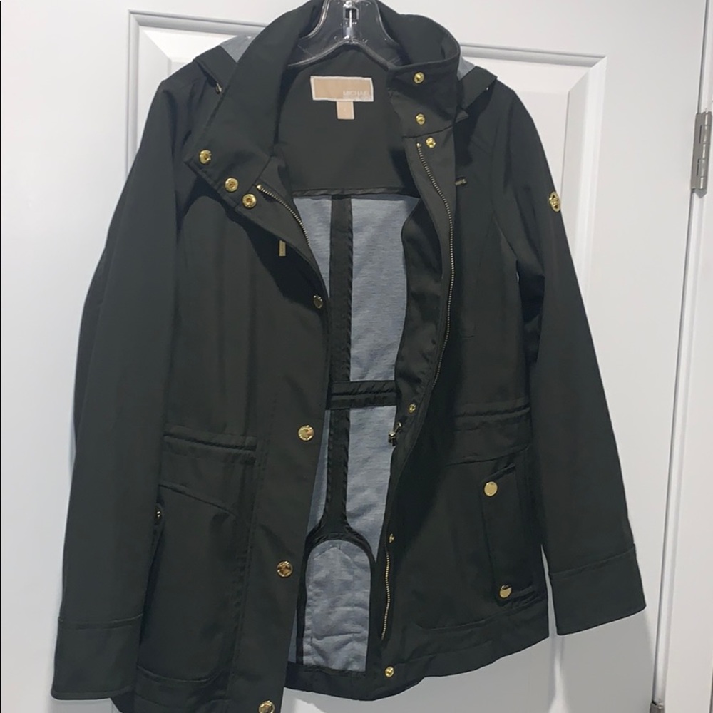 🎉olive/army green mk anorak/rain jacket w/ hood🎉